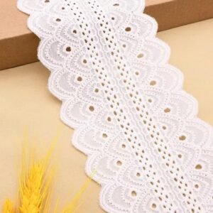 ashion Style Cottom Embroidery Soft Net Lace